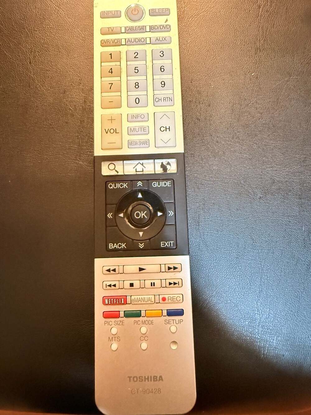 Toshiba CT-90428 Television Remote Control